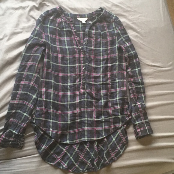 Lucky Brand Girlfriend Plaid Shirt, Size XS - Picture 3 of 7